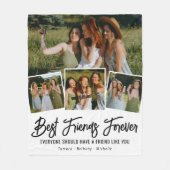 Best Friend Forever Foto Collage Fleece Blanket Deken (Voorkant)
