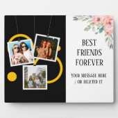 Best Friend Forever, gepersonaliseerd 3 Foto Colla Fotoplaat (Voorkant)