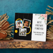 Best Friend Forever, gepersonaliseerd 3 Foto Colla Fotoplaat (Zijkant)
