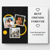 Best Friend Forever, gepersonaliseerd 3 Foto Colla Fotoplaat (Voorkant)