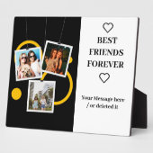 Best Friend Forever, gepersonaliseerd 3 Foto Colla Fotoplaat (Zijkant)