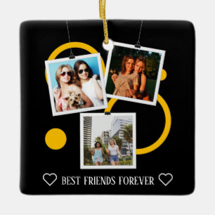 Best Friend Forever, gepersonaliseerd 3 Foto Colla Keramisch Ornament