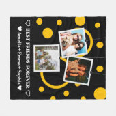 Best Friend Forever, gepersonaliseerd 3 Foto's en  Fleece Deken (Voorkant (Horizontaal))
