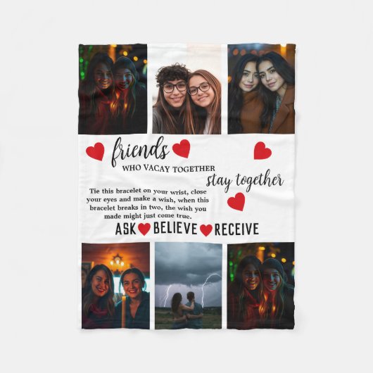 Best Friend Friendship Day Photo Fleece Deken (Voorkant)