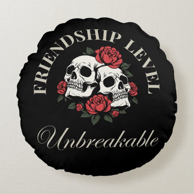 Best Friend, Friendship Level: Unbreakable, friend Rond Kussen (Voorkant)