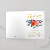 Best Friend Funny Floral Hartelijk dank Folie Wenskaart (Buiten Laag)