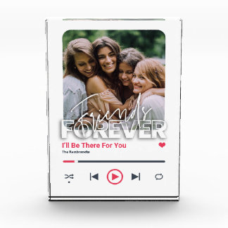 Best Friend-gepersonaliseerd Song Glass Art-Hoesje Fotoblokken