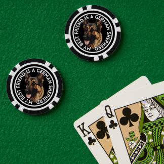 Best Friend German Shepherd Poker Chips
