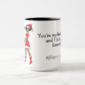 Best Friend Gift Afro Amerikaanse meisjes Mok (Midden)