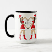 Best Friend Gift Twee brunette meisjes Mok (Links)