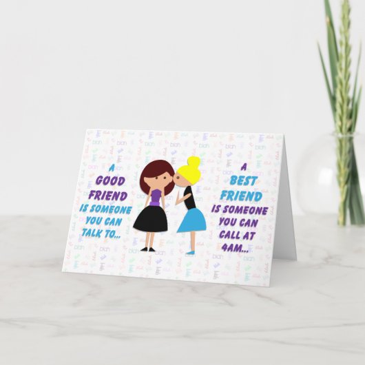 Best Friend Gossip Kaart (Voorkant)