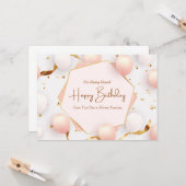 Best Friend Happy Birthday Greeting Kaart (Voorkant / Achterkant in situ)