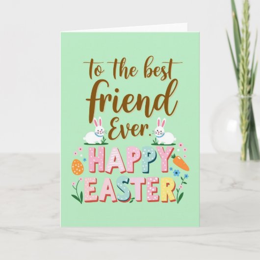 Best Friend Happy Easter Card Kaart (Voorkant)