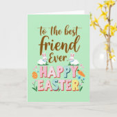 Best Friend Happy Easter Card Kaart (Gele Bloem)
