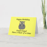 Best Friend Hooty Owl Birthday Kaart<br><div class="desc">Kaart,  volledig aanpasbaar,  voor beste vriend. Voeg naam,  bericht toe. Keuze uit tekstlettertypen en achtergrondkleuren. Cute en grappige uil.</div>