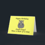 Best Friend Hooty Owl Birthday Kaart<br><div class="desc">Kaart,  volledig aanpasbaar,  voor beste vriend. Voeg naam,  bericht toe. Keuze uit tekstlettertypen en achtergrondkleuren. Cute en grappige uil.</div>