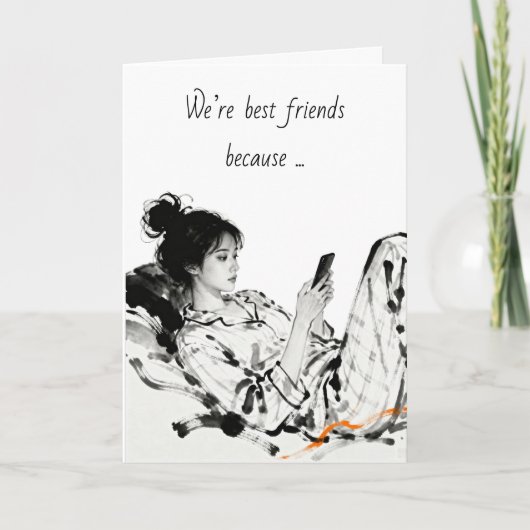 Best Friend Humor | Showing Appreciation Kaart (Voorkant)