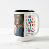 Best Friend in the World Custom Photo Tweekleurige Koffiemok (Voorkant rechts)