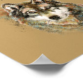 Best Friend Inspirerend Quote Wolf, Wolves Post Poster (Hoek)