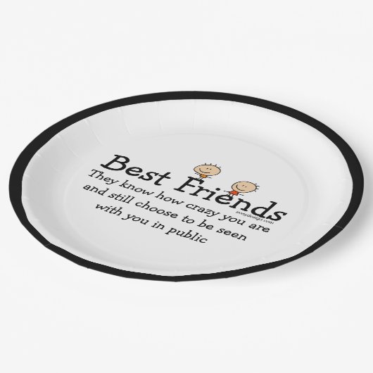 Best Friend kent Cute Funny Paper-Borden Papieren Bordje (Gekanteld)