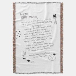 Best Friend Letter Deken