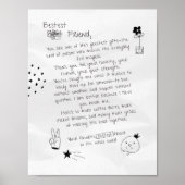 Best Friend Letter Poster (Voorkant)