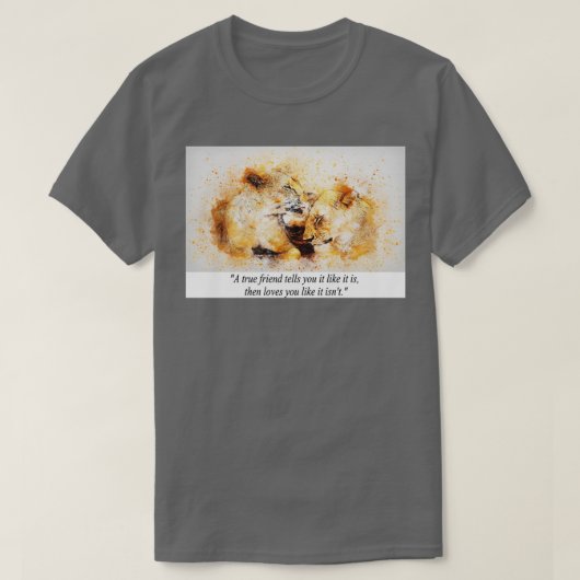 Best Friend Lions Quotting T-shirt (Design voorkant)