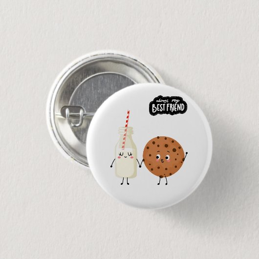 Best Friend Milk & Cookie Ronde Button 3,2 Cm (Voorkant /achterkant)