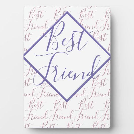 Best Friend Modern Typografiescript Fotoplaat (voorkant)