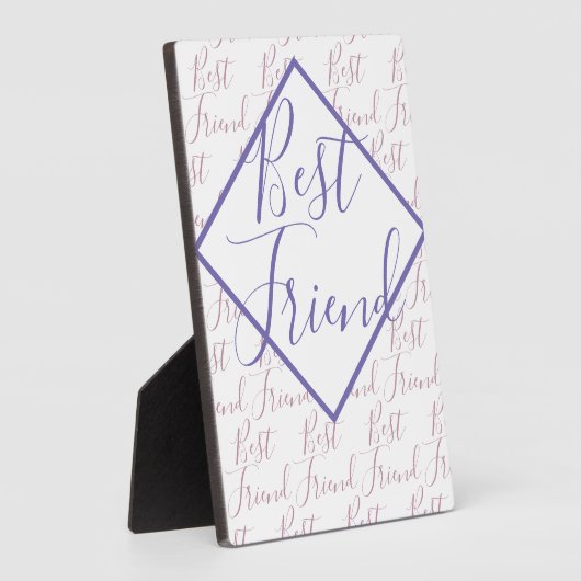 Best Friend Modern Typografiescript Fotoplaat (Zijkant)