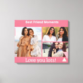 Best Friend Moments Photo Collage – Personalized  Canvas Afdruk (Voorkant)