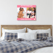 Best Friend Moments Photo Collage – Personalized  Canvas Afdruk (Insitu (Slaapkamer))