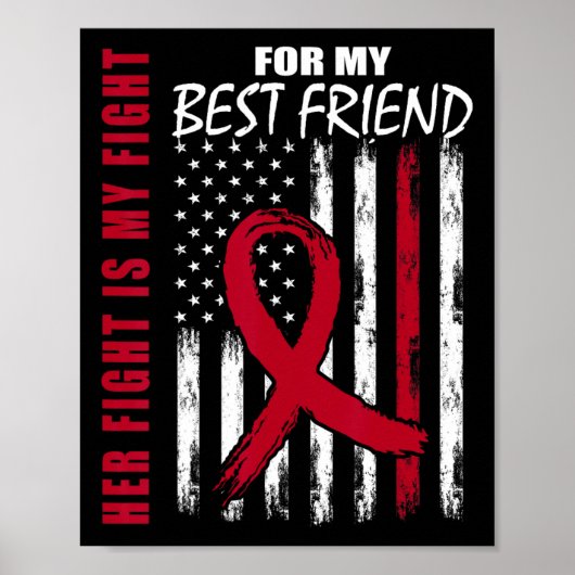 Best Friend Multiple Myeloma Awareness American Fl Poster (Voorkant)