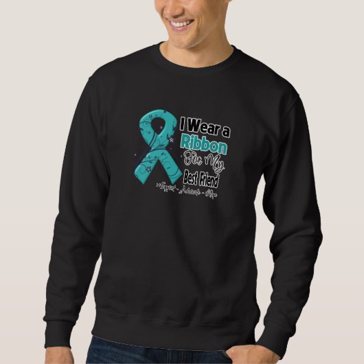 Best Friend - Ovarian Cancer Ribbon Trui (Voorkant)