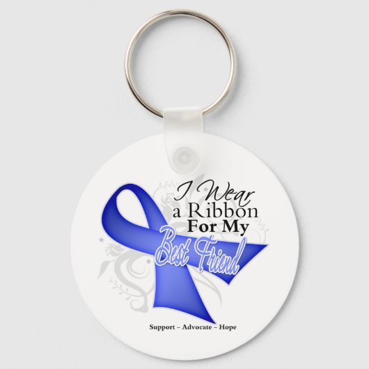 Best Friend Periwinkle Ribbon - Stomach Cancer Sleutelhanger (Voorkant)