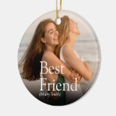 Best Friend Photo BFF Bestie Definition Modern Keramisch Ornament (Links)
