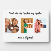 Best Friend Photo Collage Personalized Quote BFF Fotoplaat (voorkant)