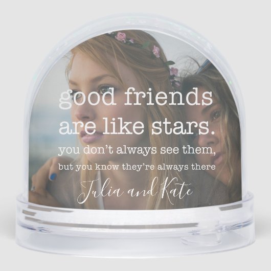 Best friend photo gift sneeuwbol (Achterkant)