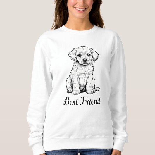 Best Friend Puppy Sketch - Adorable Dog Art Trui (Voorkant)