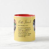 Best Friend Quote Foto Hartelijk kleurrijke Mok (Midden)