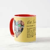 Best Friend Quote Foto Hartelijk kleurrijke Mok (Voorkant links)