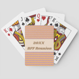 Best Friend Reunion Blue Peach Polka Dot BFF Pokerkaarten