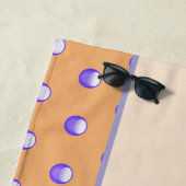 Best Friend Reunion Blue Peach Polka Dot BFF Strandlaken (In situ)