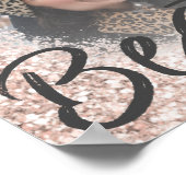 Best Friend Roos Gold Glitter Foto Poster (Hoek)
