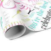 Best Friend roze ID273 van Birthday Word Cloud Cadeaupapier (Rol Hoek)