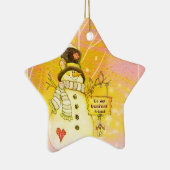 Best Friend Snowman Star Ornament (Rechts)