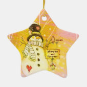 Best Friend Snowman Star Ornament (Achterkant)