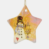 Best Friend Snowman Star Ornament (Rechts)