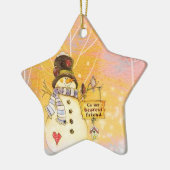 Best Friend Snowman Star Ornament (Links)