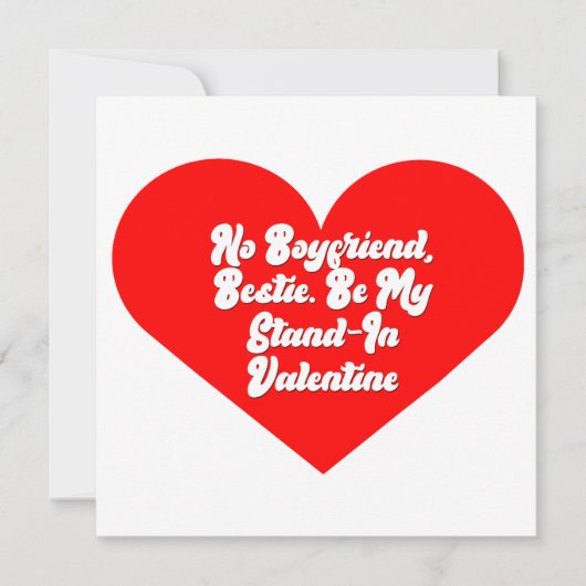 Best Friend Stand-In Valentine Card Feestdagenkaart (Voorkant)